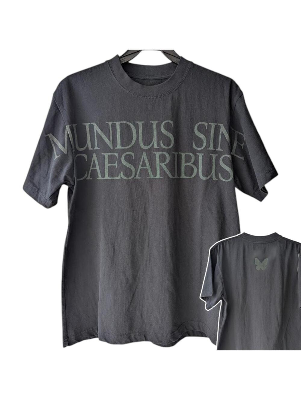 Bluesky Social Promo Tee S Black Latin Mundus Sine Caesaribus Streetwear Boxy